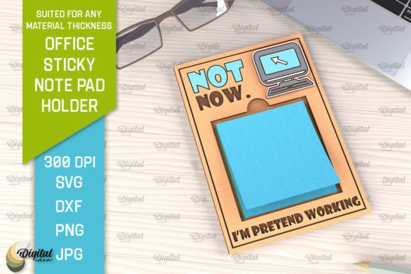 Download Office Sticky Note Pad Holder Laser Cut - Premium Resources